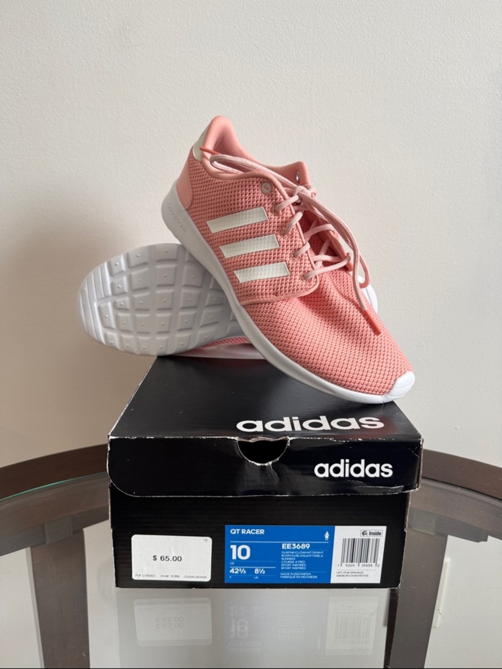 adidas Women’s Coral Pink QT Racer Sneakers